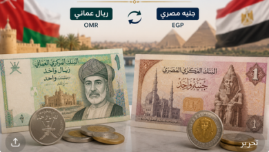 سعر الريال العماني مقابل الجنية المصري اليوم