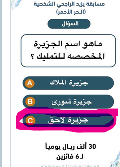 ماهو اسم الجزيرة
المخصصة للتمليك ؟