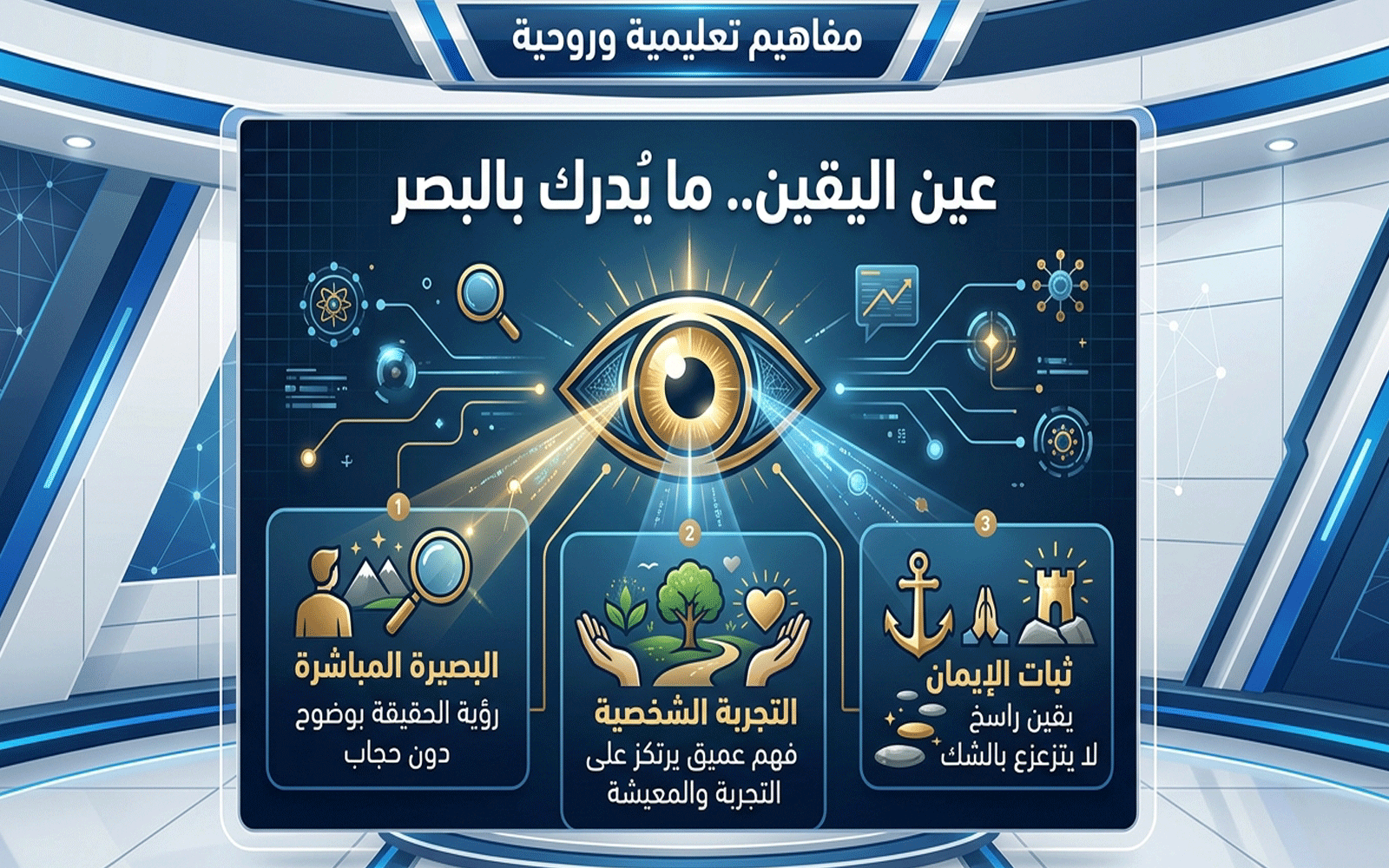 عين اليقين.. ما يُدرك بالبصر: تعرف على مراتب اليقين الثلاثة وأمثلتها في الفكر الإسلامي 1 عين اليقين.. ما يُدرك بالبصر